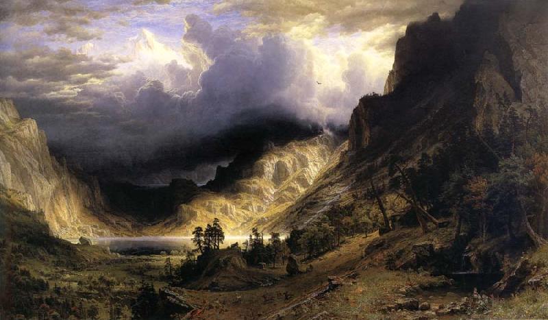 Albert Bierstadt A Storm in t he Rocky Mountains,Mt,Rosalie China oil painting art